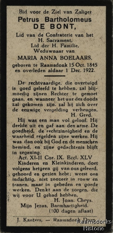 bont.de.p.b 1845-1922 boelaars.m.a a