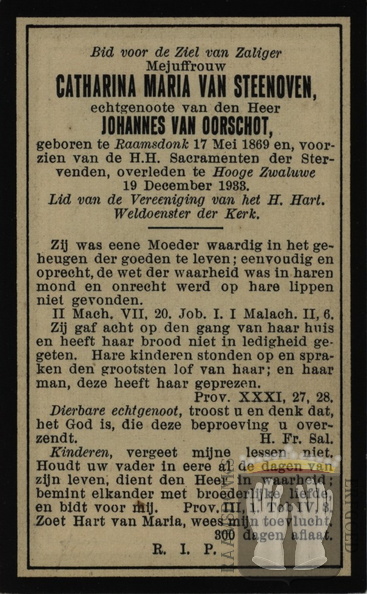 steenoven.van.c.n 1869-1933 oorschot.van.j b