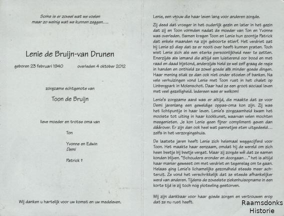 drunen.van.l 1940-2012 bruijn.de.t b