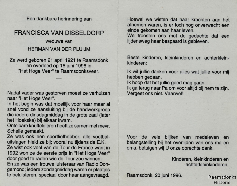 disseldorp.van.f 1921-1996 pluijm.van,der.h b