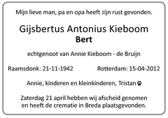 kieboom.g.a 1942-2012 bruijn.de.a k