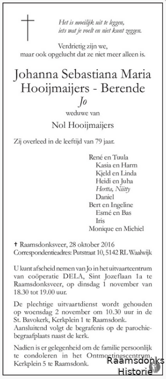 berende.j.s.m 1937-2016 hooijmaijers.n k