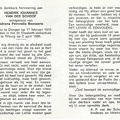 schoof.van.der.h.j 1910-1980 boonaerts.a.p b