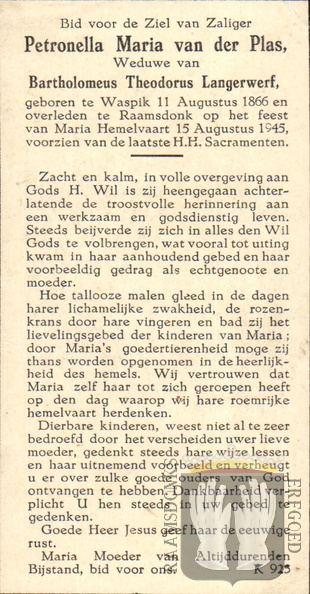 plas.van.der.p.m 1866-1945 langerwerf.b.t d