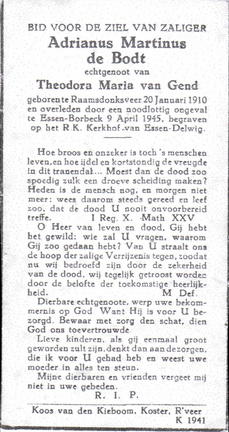 bodt.de.a.m 1910-1945 gend.van.t.m b