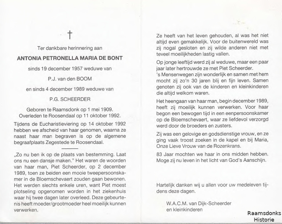 bont.de.a.p.m 1909-1992 boom.van.den.p.j scheerder.p.g b