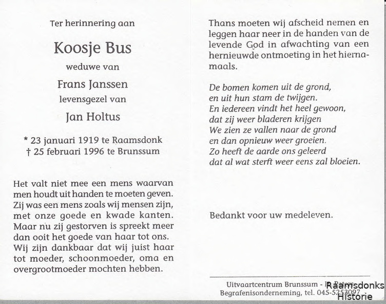 bus.k 1919-1996 janssen.f holtus.j b