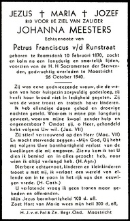 meesters.j 1870-1940 runstraat.van.de.p.f 