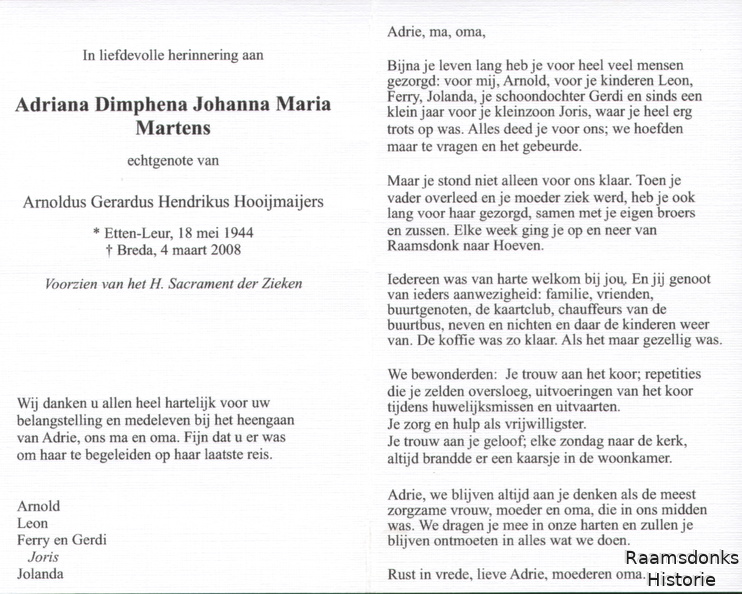 martens.a.d.j 1944-2008 hooijmaijers.a.g.h
