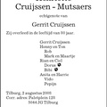 mutsaers.h 1928-2008 cruijssen.g k