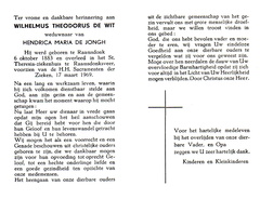 wit.de.w.t 1886-1969 jongh.h.m 1886-1967