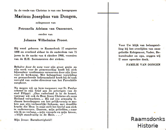 dongen.van.m.j 1893-1968 onzenoort.van.p.a 1892-1947 proost.j.w