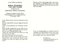 pluijm.van.der.m.f. 1916-1986 zijlmans.m.p. b.