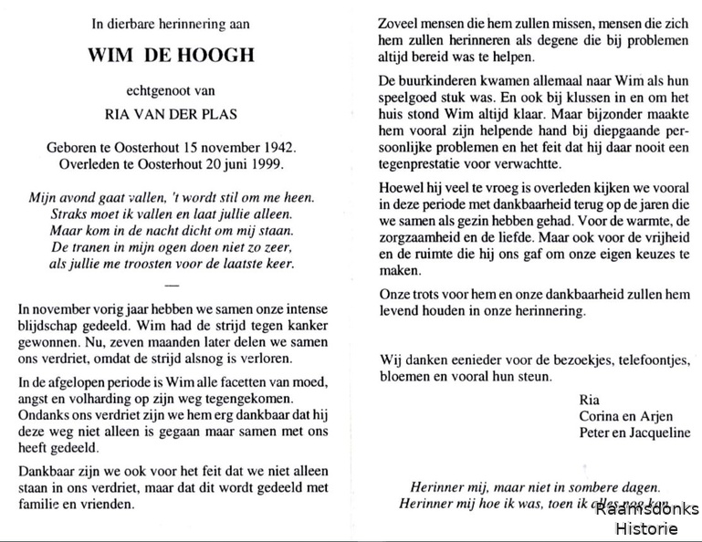 hoogh.de.w. 1942-1999 plas.van.der.r. b.