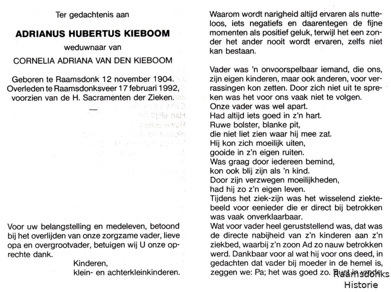 kieboom.a.h. 1904-1992 kieboom.van.den.c.a. b.