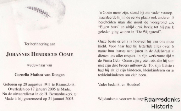 oome.j.h. 1911-2005 dongen.van.c.m. b.