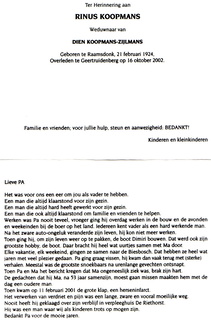 koopmans.rinus. 1924-2002 zijlmans.dien. b.