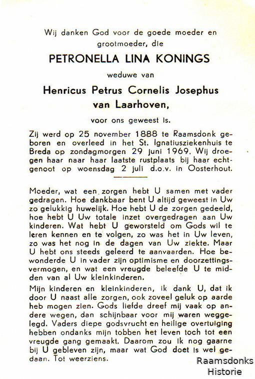 konings.p.l. 1888-1969 laarhoven.van.h.p.j.j. b.