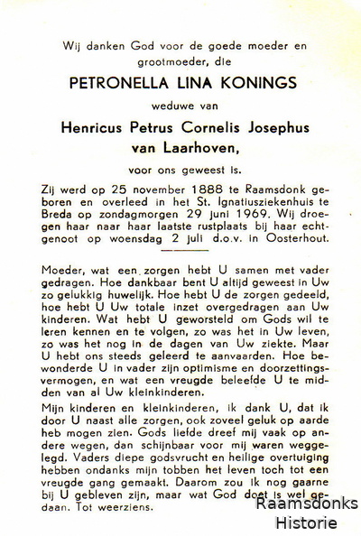 konings.p.l. 1888-1969 laarhoven.van.h.p.j.j. b.