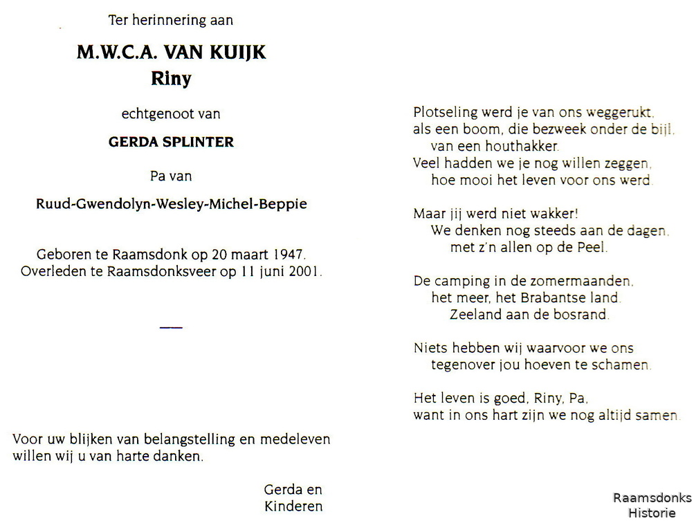 kuijk.van.m.w.c.a. 1947-2001 splinter.gerda. b.