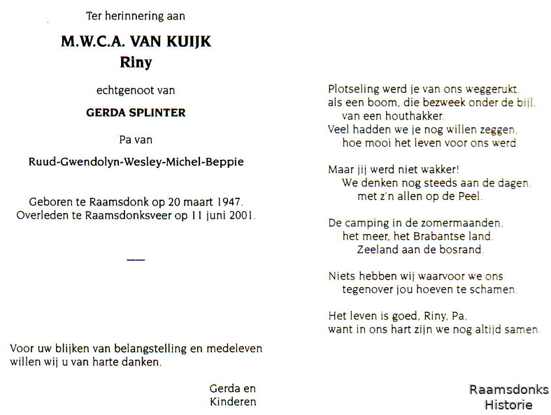 kuijk.van.m.w.c.a. 1947-2001 splinter.gerda. b.