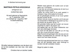 krooswijk.martin.p. 1922-1997 hein.christine. b.