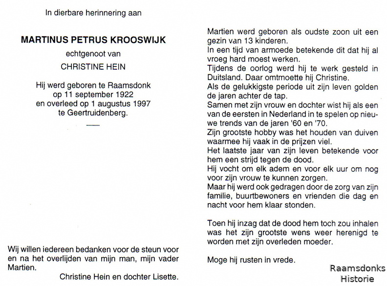 krooswijk.martin.p. 1922-1997 hein.christine. b.
