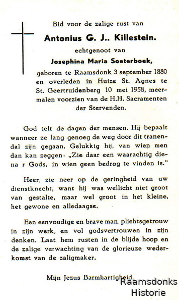 killestein.a.g.j. 1880-1958 soeterboek.j.m. b.