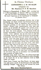 klijn.de.c.j.j.m. 1883-1959 manders.h.p.f.m. b.