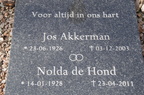 akkerman.jos. 1926-2003 hond.de.nolda. 1928-2011 g.