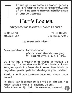loonen.harrie. 1954-2015 henneke.jeannette. k.