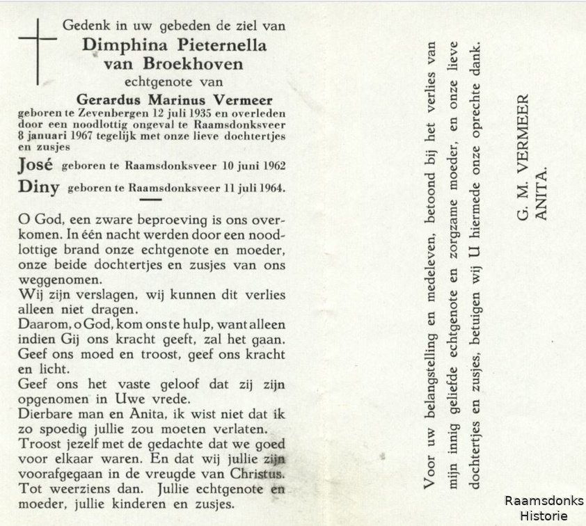 broekhoven.van.d.p. 1935-1967 vermeer.g.m. josé 1962-1967 diny 1964-1967 b.