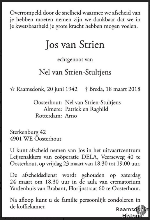 strien.van.jos. 1942-2018 stultjens.nel. k.