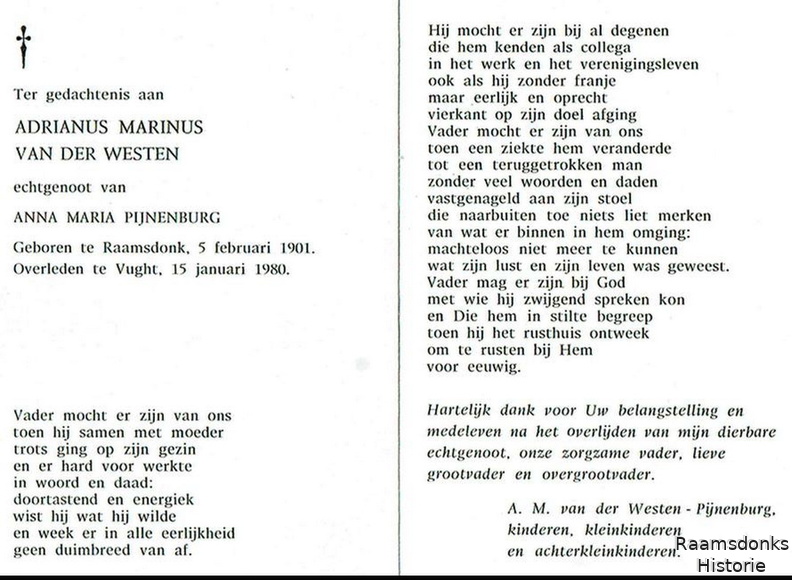 westen.van.der.a.m. 1901-1980 pijnenburg.a.m. b.