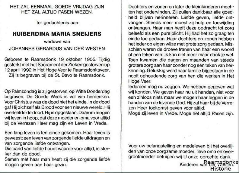 sneijers.h.m. 1905-1992 westen.van.der.j.g. b.