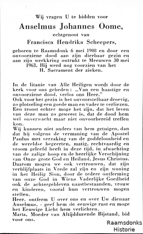 oome.anselmus.j. 1908-1963 scheepers.f.h. b.