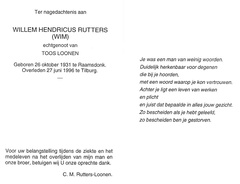 rutters.wim. 1931-1996 loonen.toos.B.