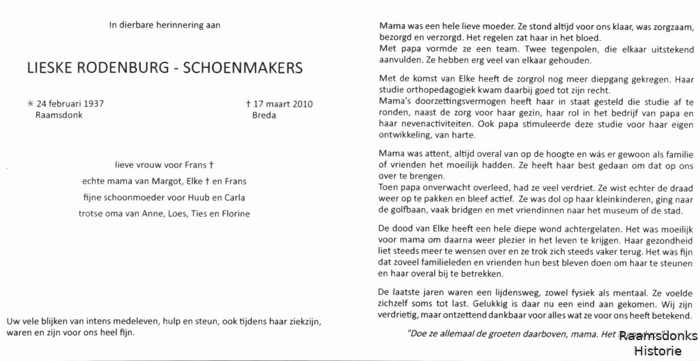 schoenmakers.lieske. 1937-2010 rodenburg.frans. b