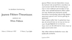 theunissen.jeanne. 1927-2009 fikken.wim. b