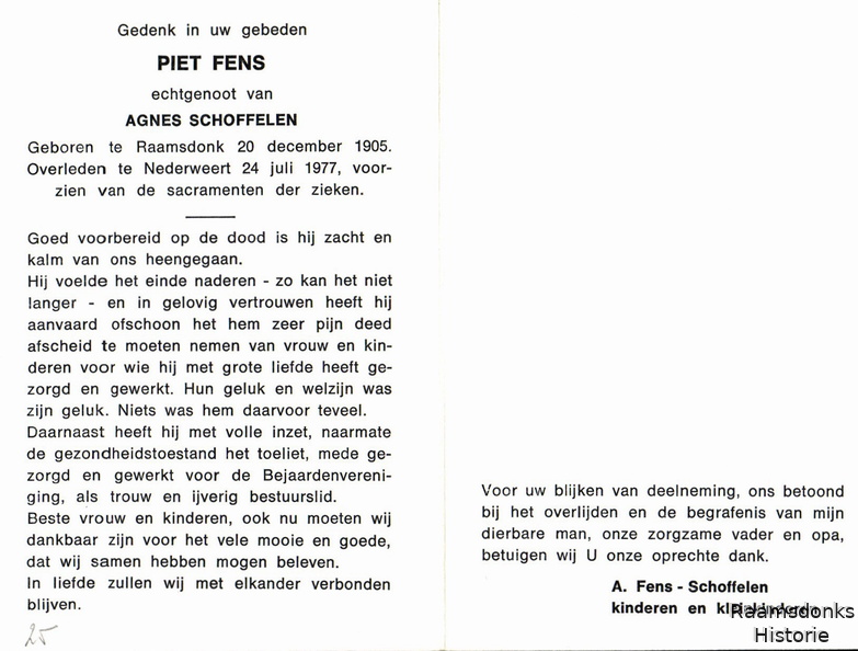 fens.piet. 1905-1977 schoffelen.agnes. b
