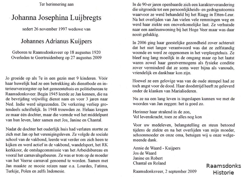 luijbregts.j.j. 1920-2009 kuijpers.j.a. b