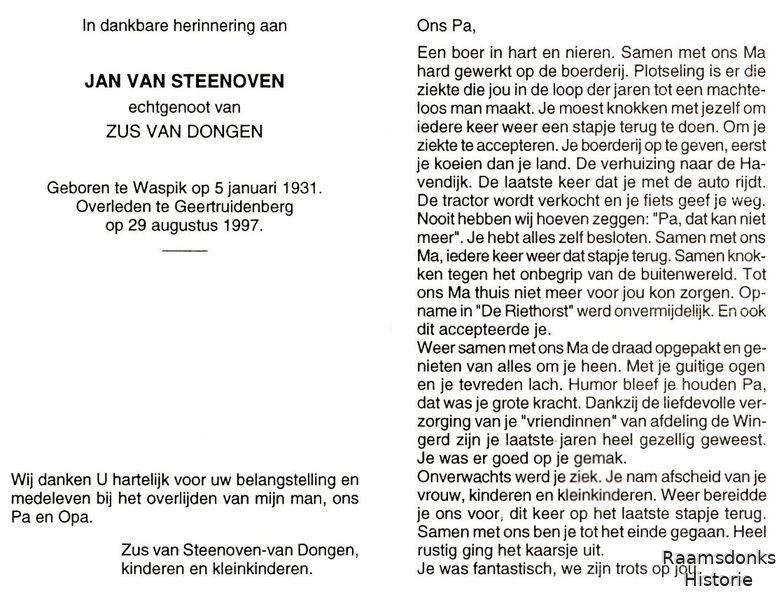 steenoven.van.jan. 1931-1997 dongen.van.zus. b