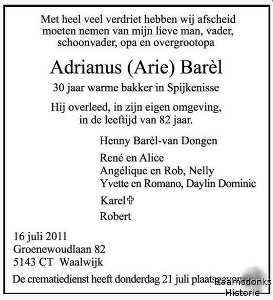 barel.arie-(broer) 1929-2011 dongen.van.henny. k