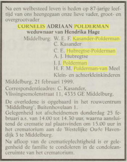 polderman.c.a. 1912-1999 hage.a. k