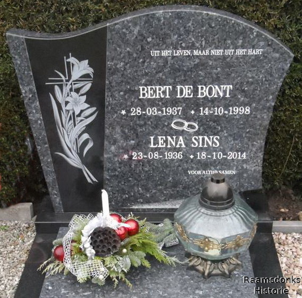 bont.de.bert. 1937-1998 sins.lena. 1936-2014 g