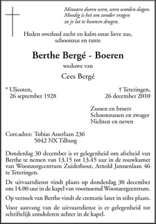 boeren.b.j 1928-2010 berge.c.a k