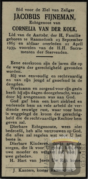 fijneman.j 1865-1939 kolk.van.der.c a