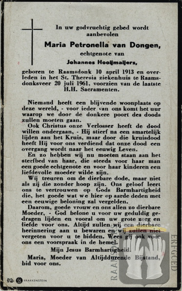 dongen.van.p.m 1913-1961 hooijmaijers.j b