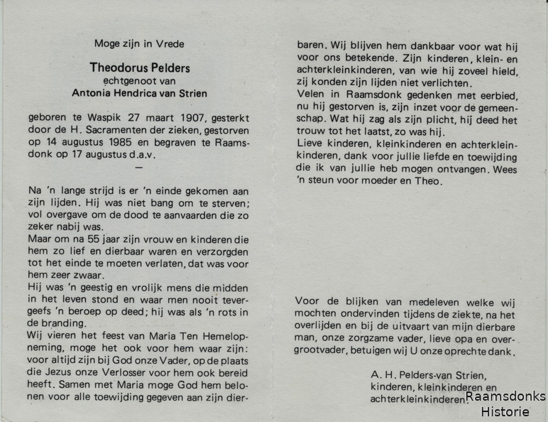 pelders.t 1907-1985 strien.van.a.h b