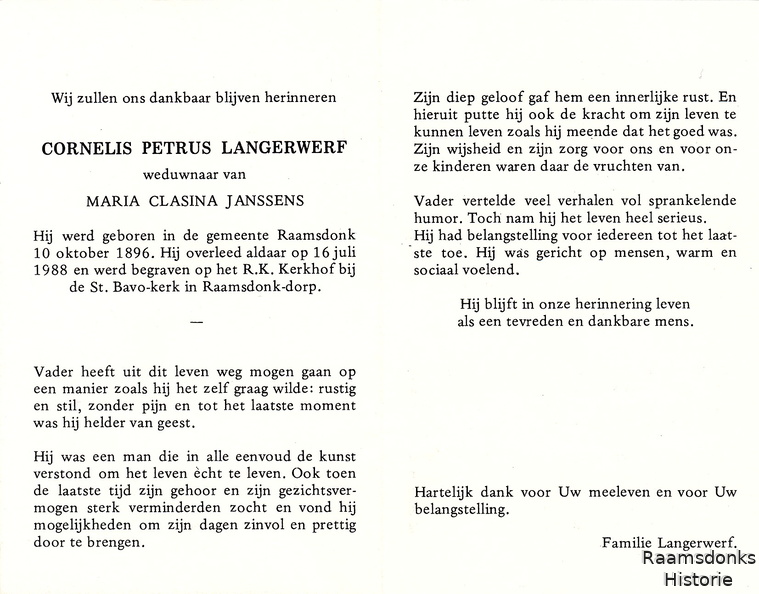 langerwerf.c.p 1896-1988 janssens.m.c b